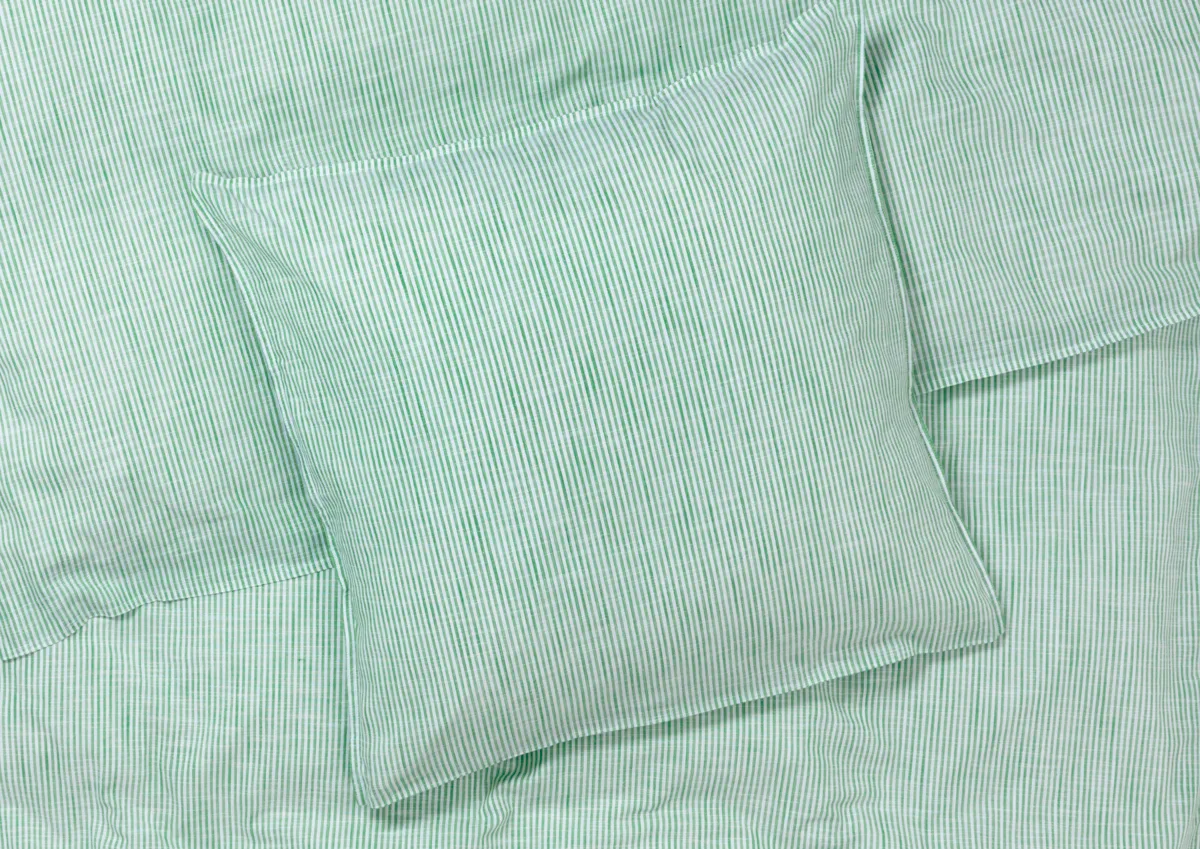 Juego de funda nórdica Monochrome Lines 150x210 cm, Verde-blanco Juna