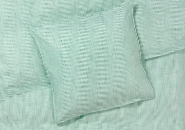 Juego de funda nórdica Monochrome Lines 150x210 cm - Verde-blanco - Juna