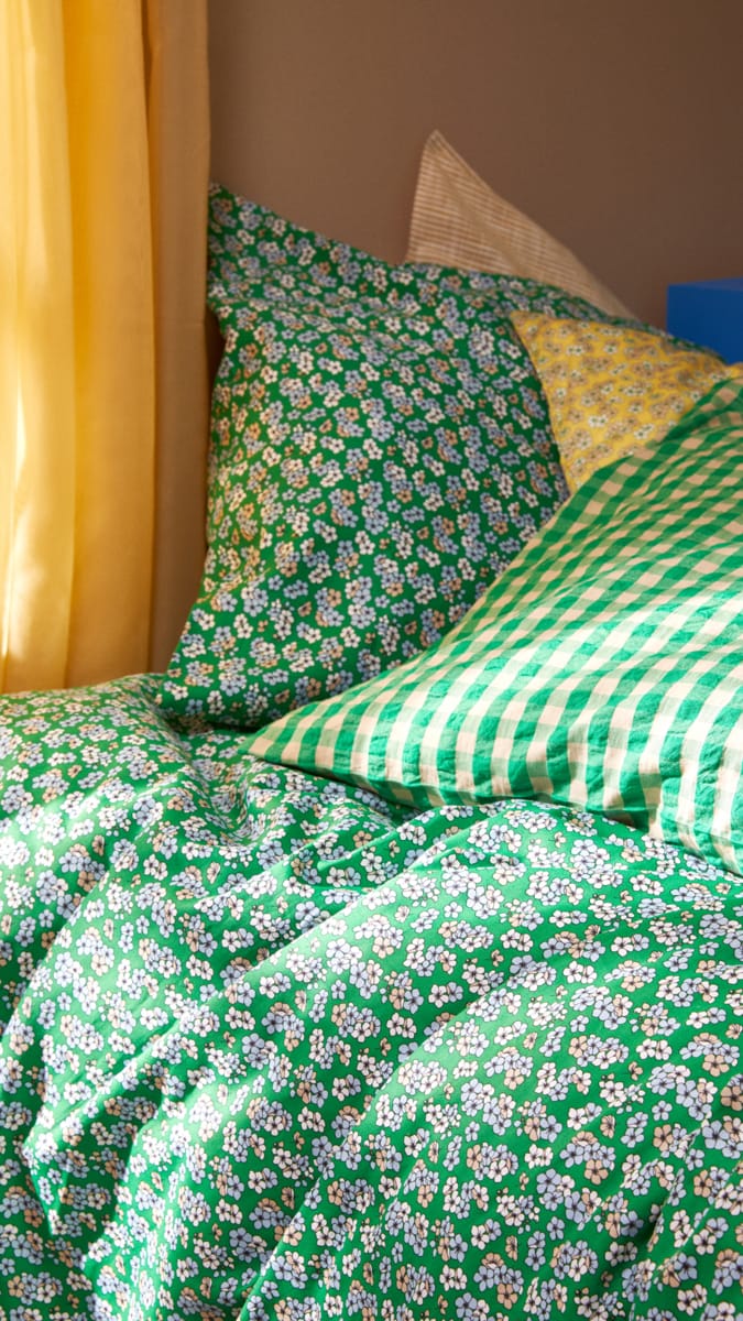 Juego de funda nórdica Pleasantly 220x220 cm, Verde Juna