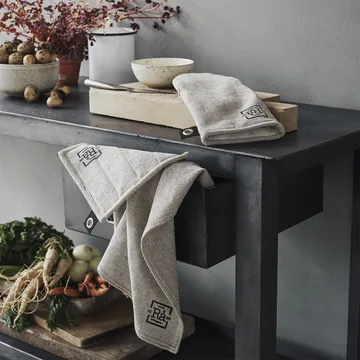 Manopla de horno Rå - Gris oscuro, one size - Juna