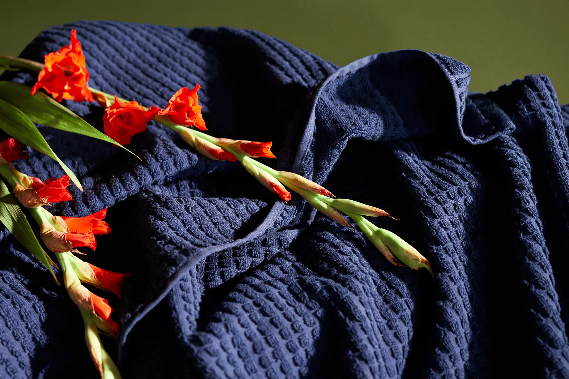 Toalla Check 50x100 cm, Azul marino Juna