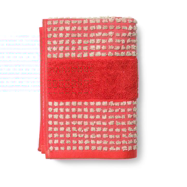 Toalla Check 50x100 cm - Rojo-arena - Juna