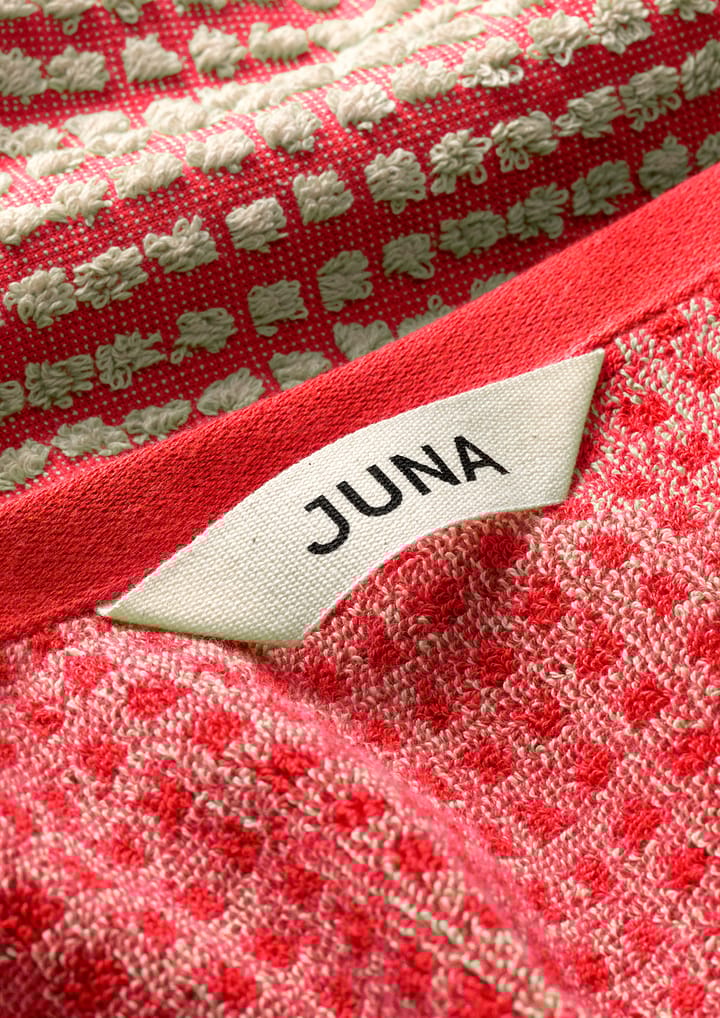 Toalla Check 50x100 cm, Rojo-arena Juna