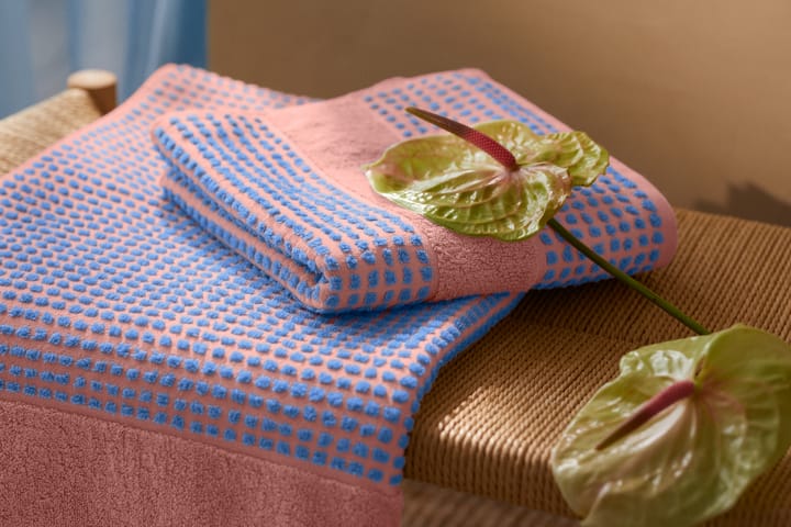 Toalla Check 50x100 cm, Soft pink-azul Juna