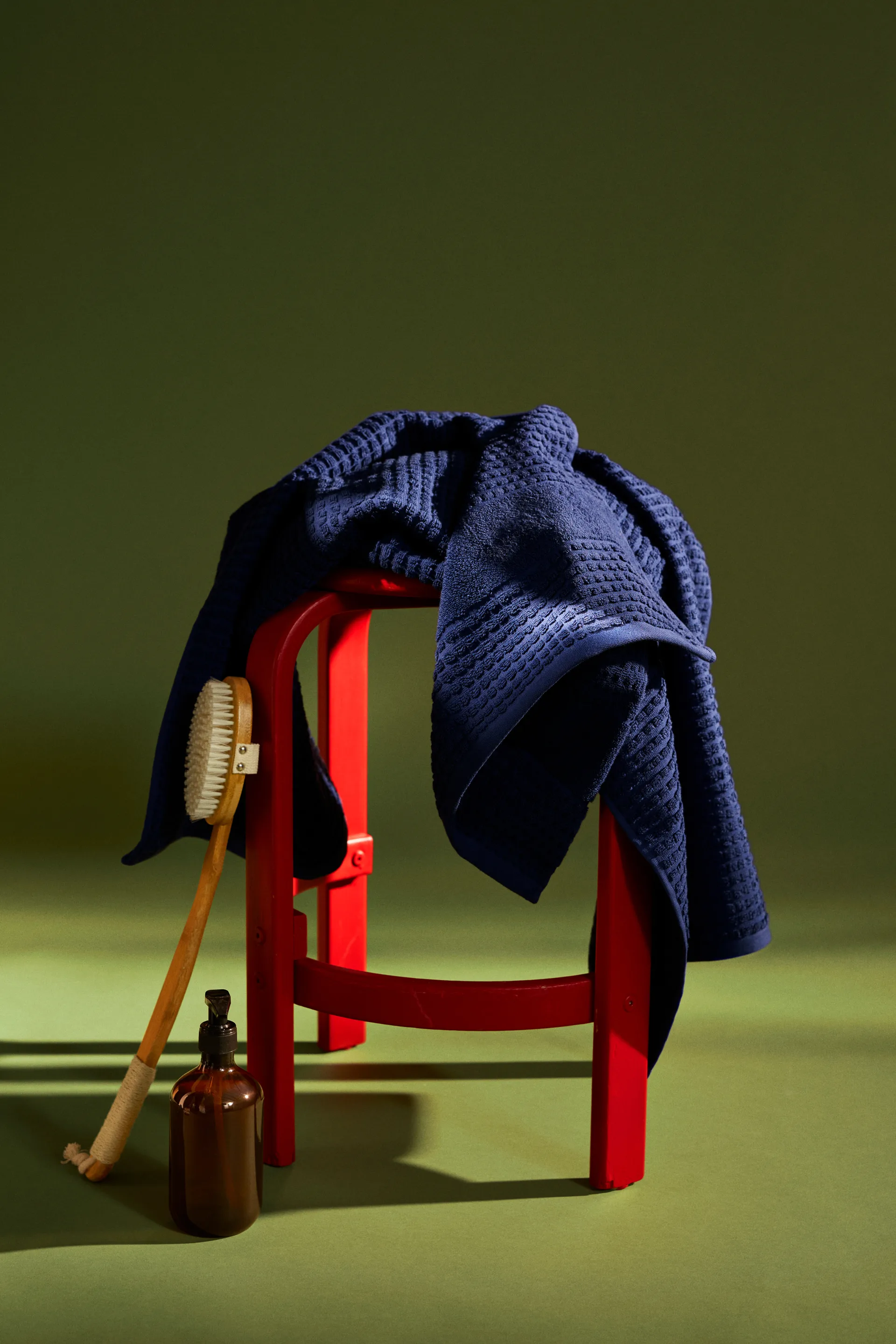 Toalla Check 70x140 cm, Azul marino Juna