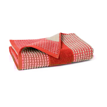 Toalla Check 70x140 cm - Rojo-arena - Juna