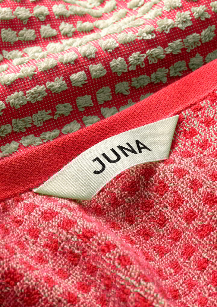 Toalla Check 70x140 cm, Rojo-arena Juna