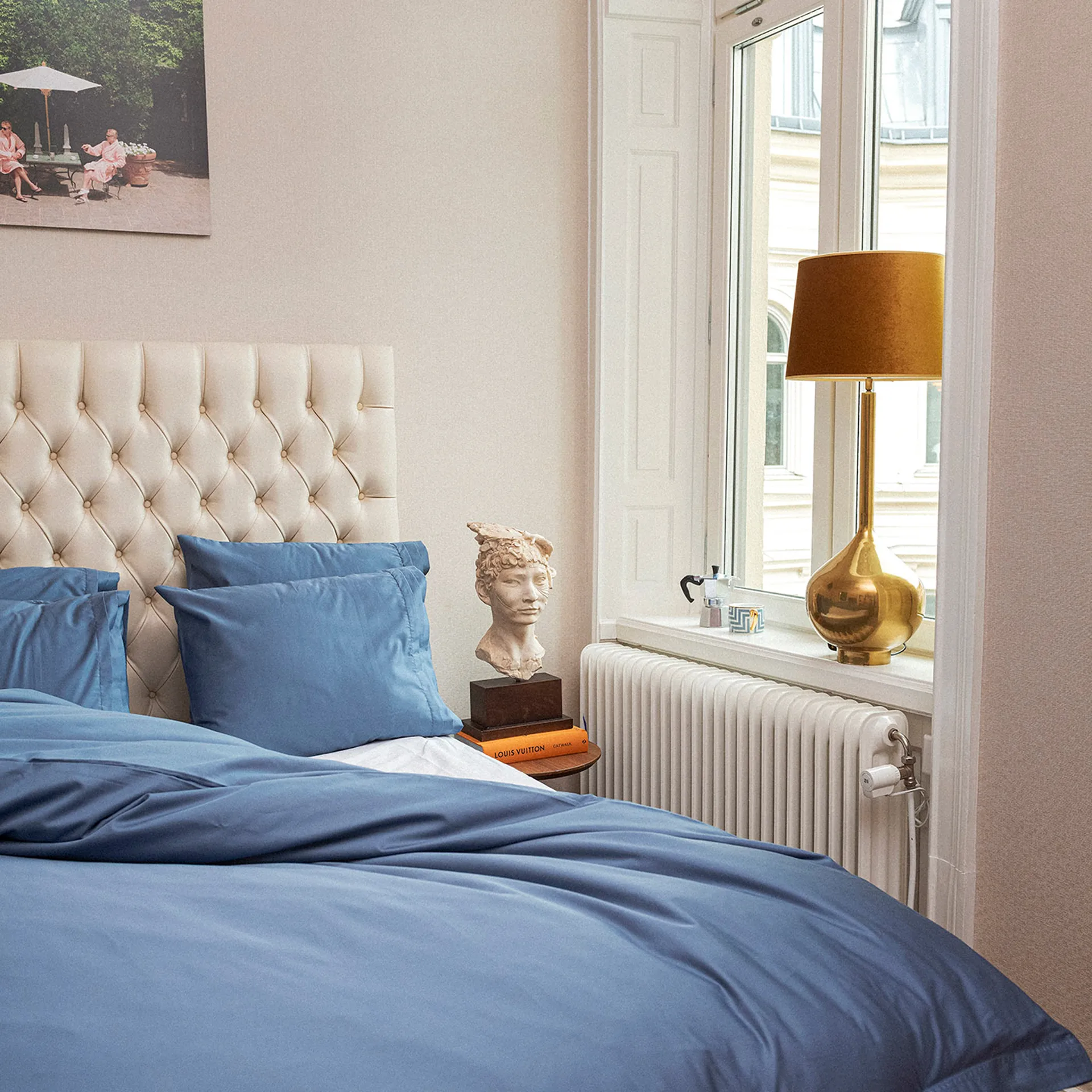 Sábana bajera Juniper 180x200 cm, North Sea Blue Juniper