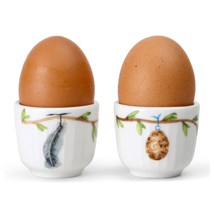 2 Hueveras Hammershøi Spring Ø5 cm, blanco Kähler