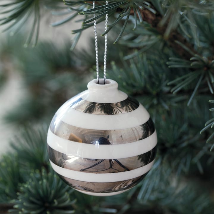 3 Bolas de Navidad Omaggio, plata Kähler