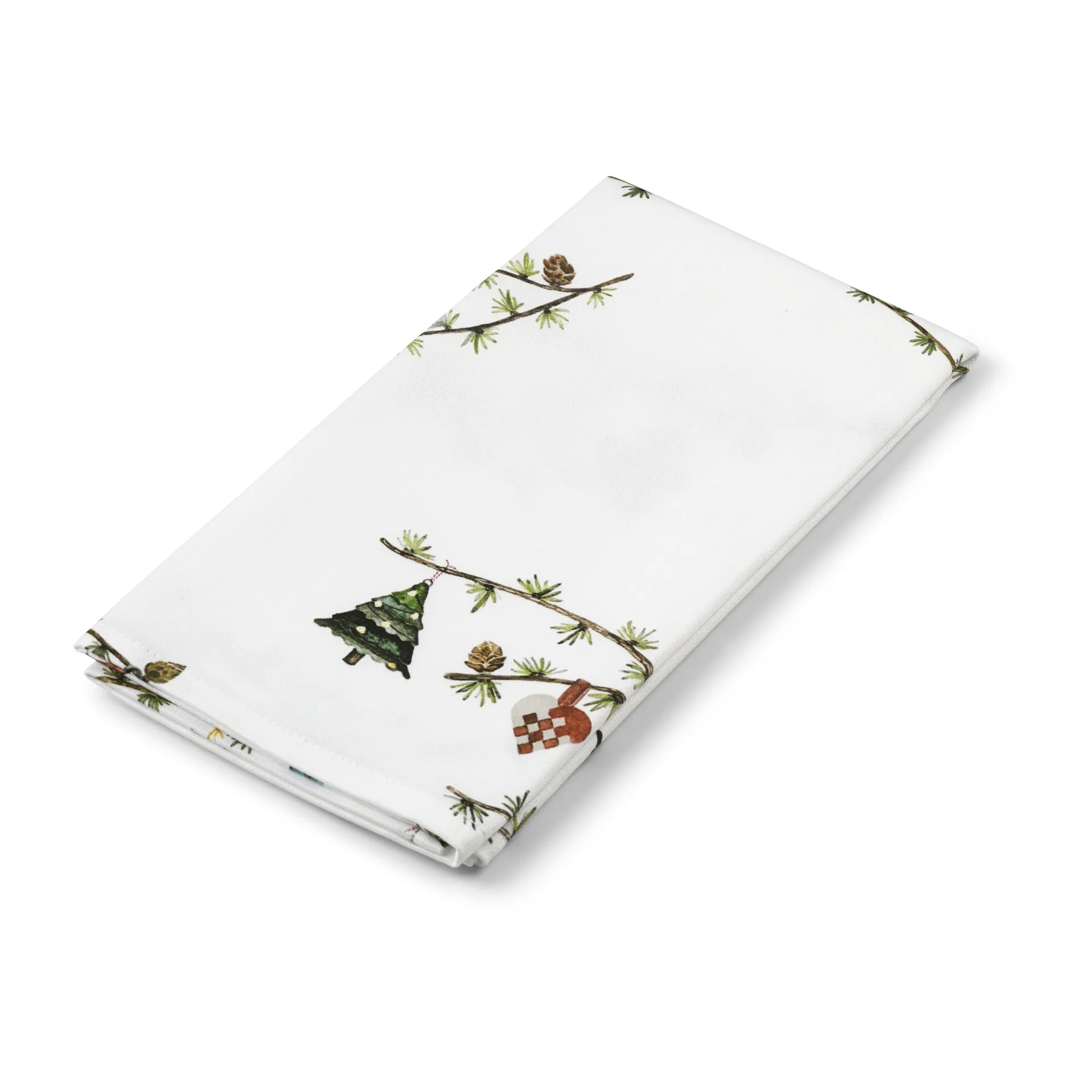 4 Servilletas de tela Hammershøi Christmas 45x45 cm, blanco Kähler
