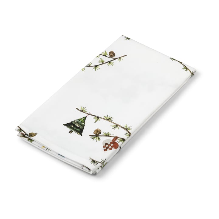 4 Servilletas de tela Hammershøi Christmas 45x45 cm, blanco Kähler
