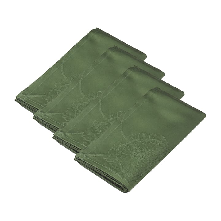 4 Servilletas de tela Hammershøi Poppy 45x45 cm - verde - Kähler