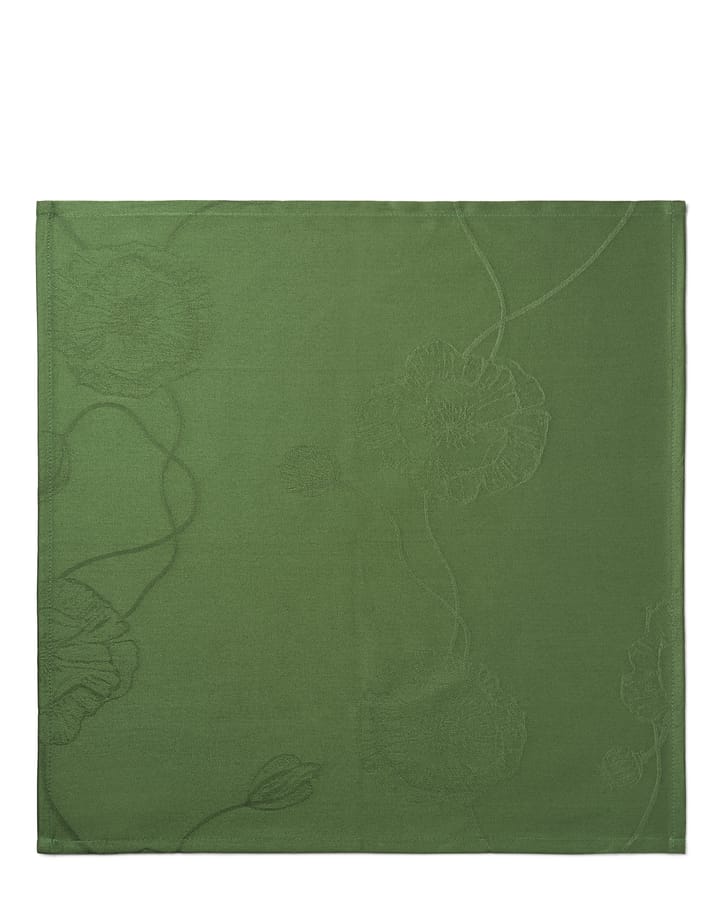 4 Servilletas de tela Hammershøi Poppy 45x45 cm - verde - Kähler