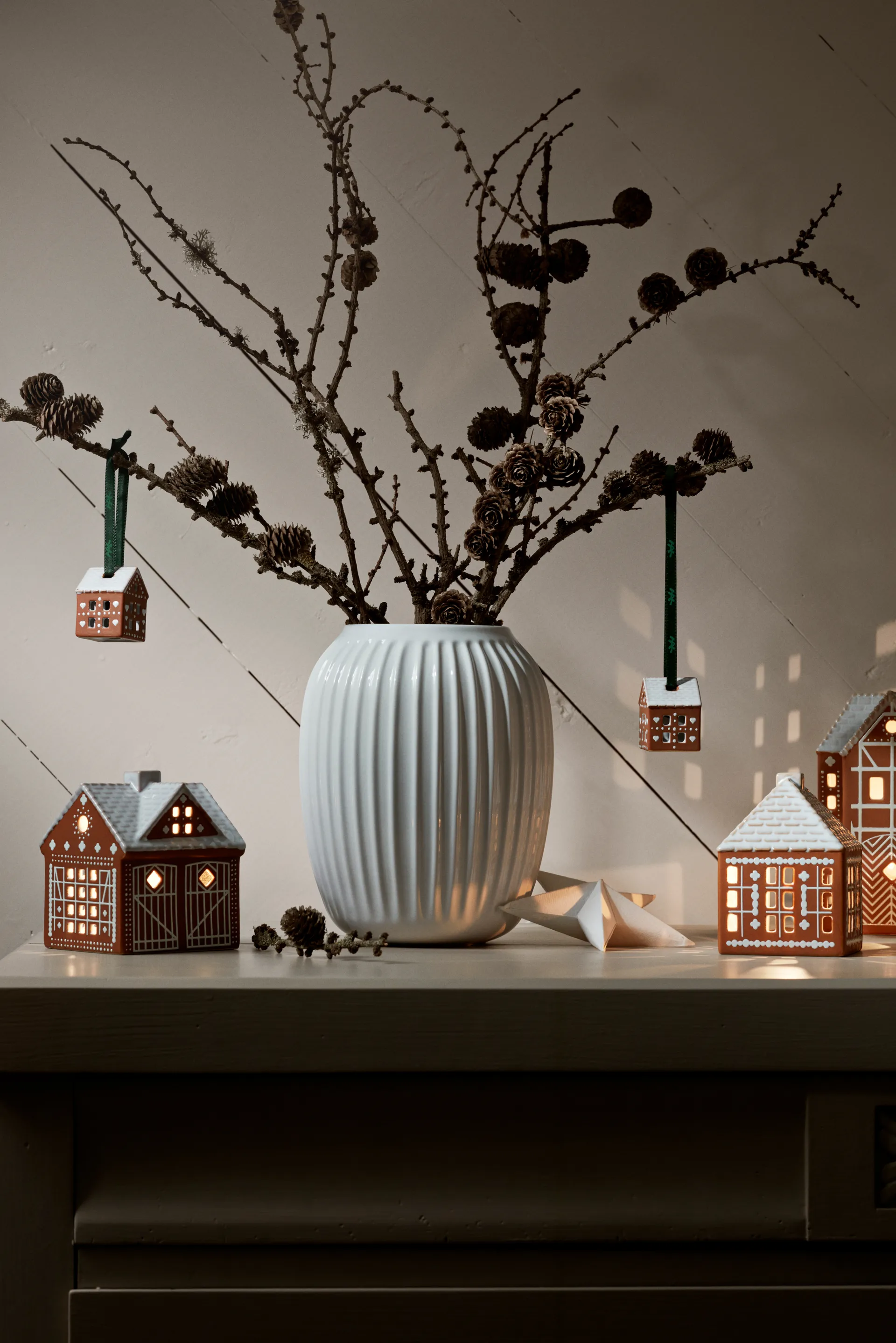 Adorno de Navidad 5 cm Gingerbread 2-pack, Marrón Kähler