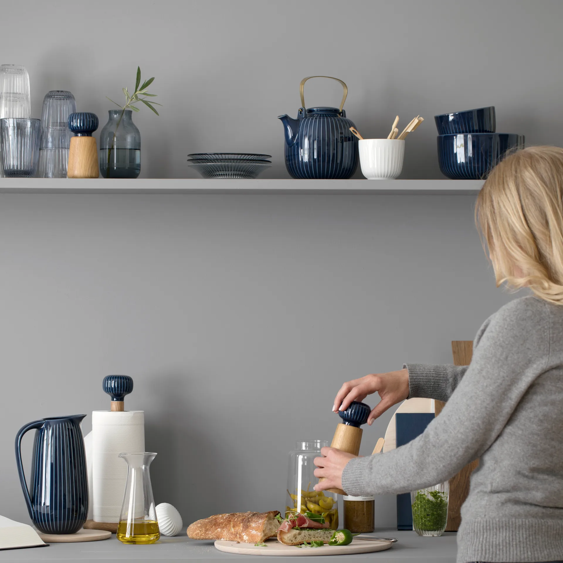 Bol Hammershøi Ø12 cm, índigo Kähler