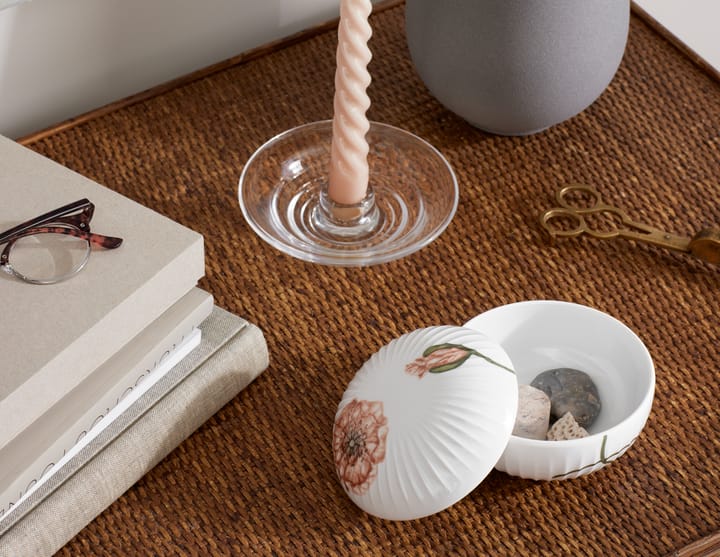 Cajita Hammershøi Poppy Ø12 cm, blanco-decoración Kähler