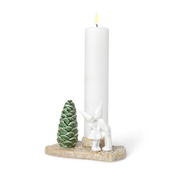 Candelabro Christmas Tales julpuss 12 cm, blanco Kähler