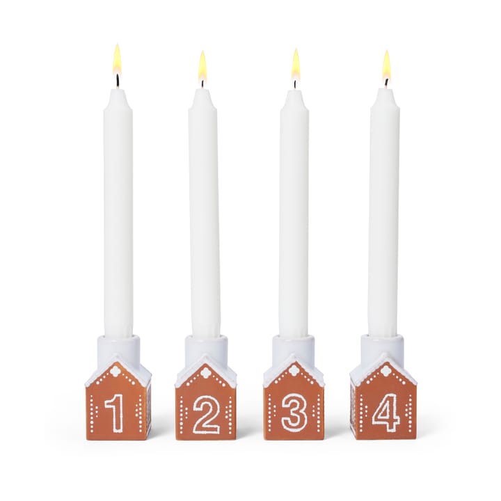 Candelabro de Adviento Gingerbread 4 piezas - Marrón - Kähler