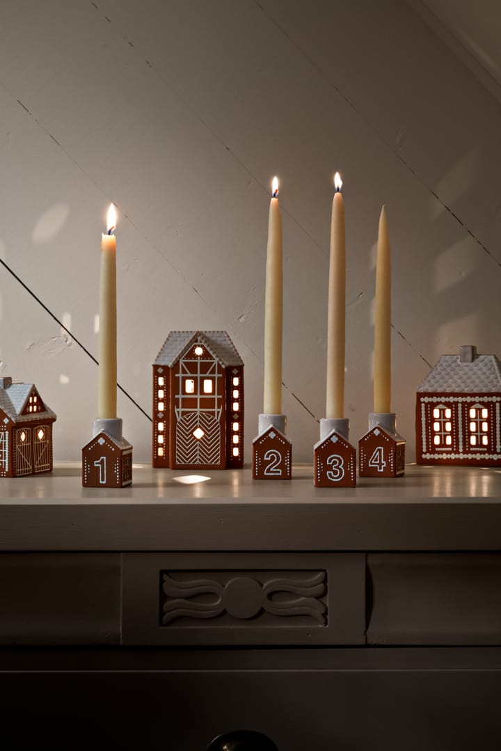 Candelabro de Adviento Gingerbread 4 piezas, Marrón Kähler