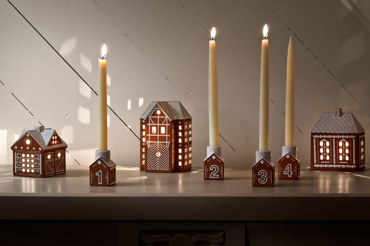 Candelabro de Adviento Gingerbread 4 piezas, Marrón Kähler