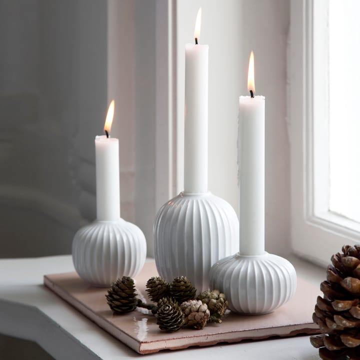 Candelabro Hammershøi mediano, blanco Kähler