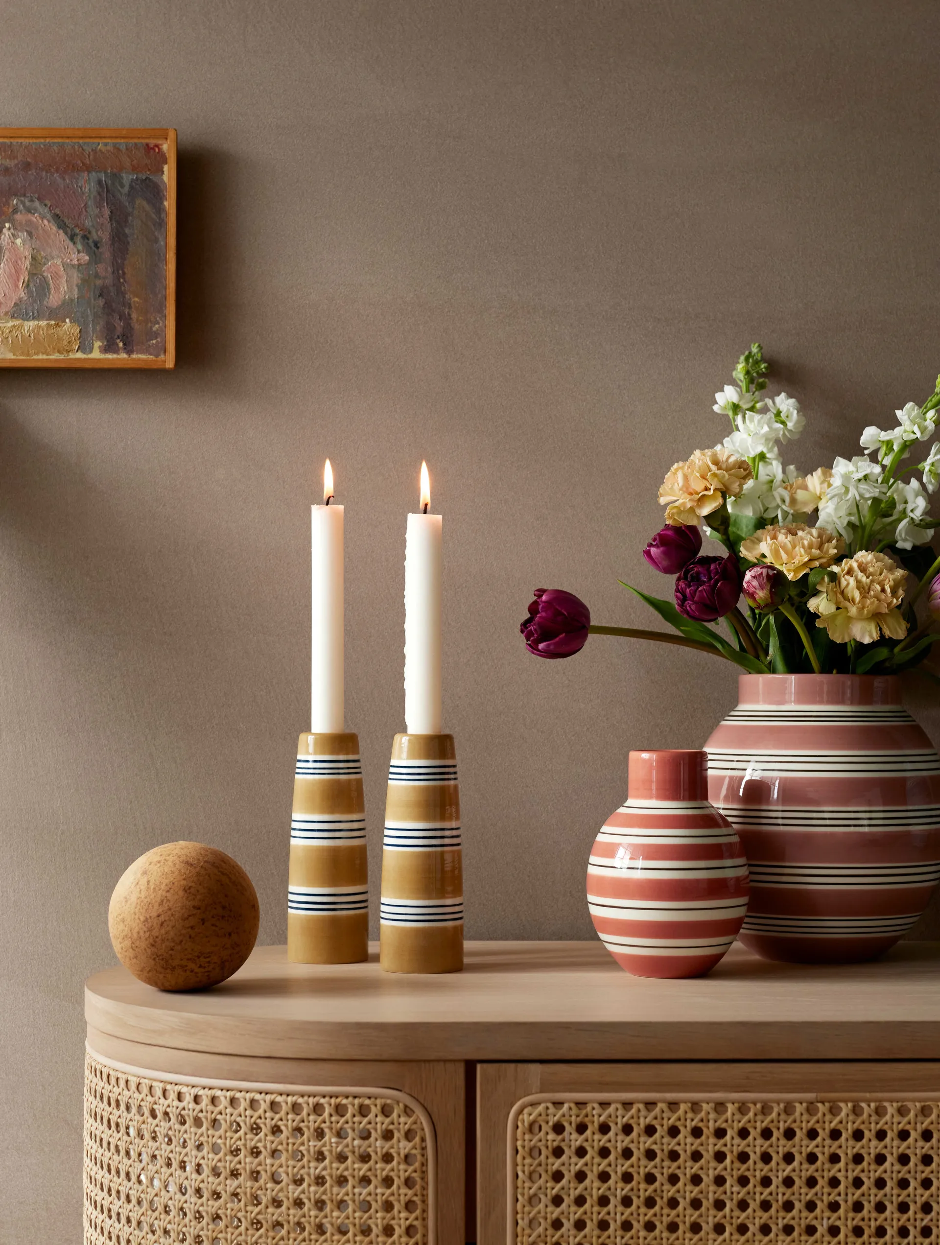 Candelabro Omaggio Nuovo 16 cm, Ocre Kähler