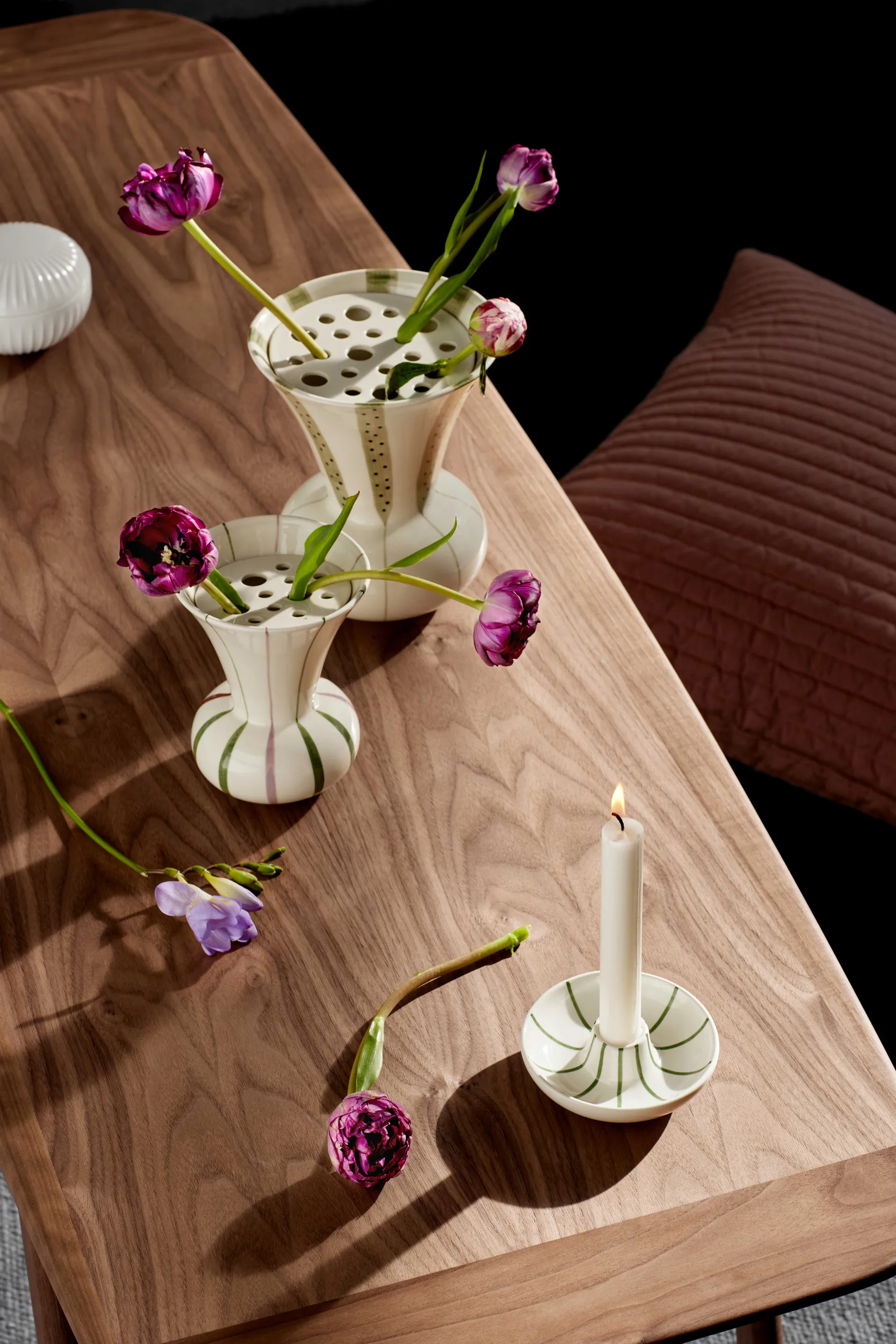 Candelabro Signature, Blanco-verde Kähler