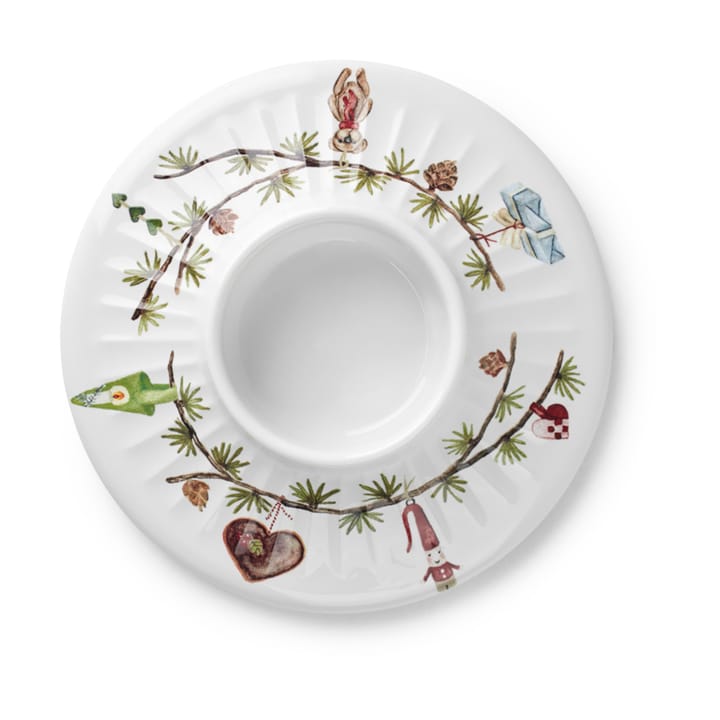 Canelabro para vela gruesa Hammershøi Christmas Ø13 cm, Blanco Kähler