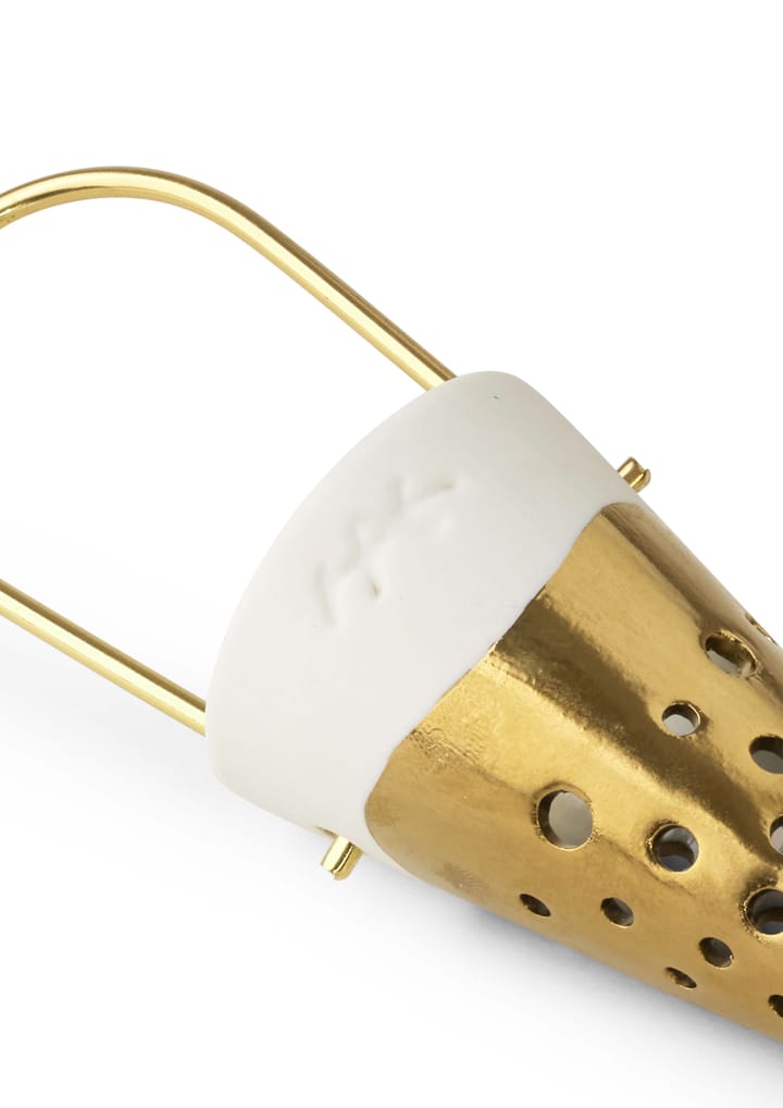 Colgante de navidad Nobili cono de navidad 15 cm, Oro-blanco Kähler