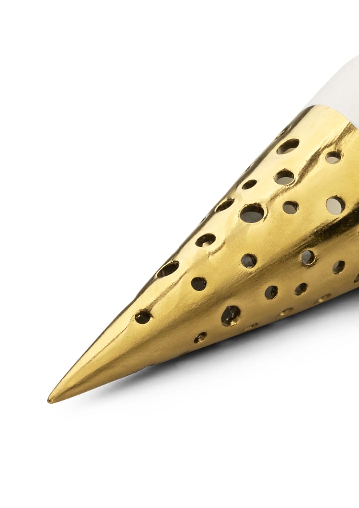 Colgante de navidad Nobili cono de navidad 15 cm, Oro-blanco Kähler