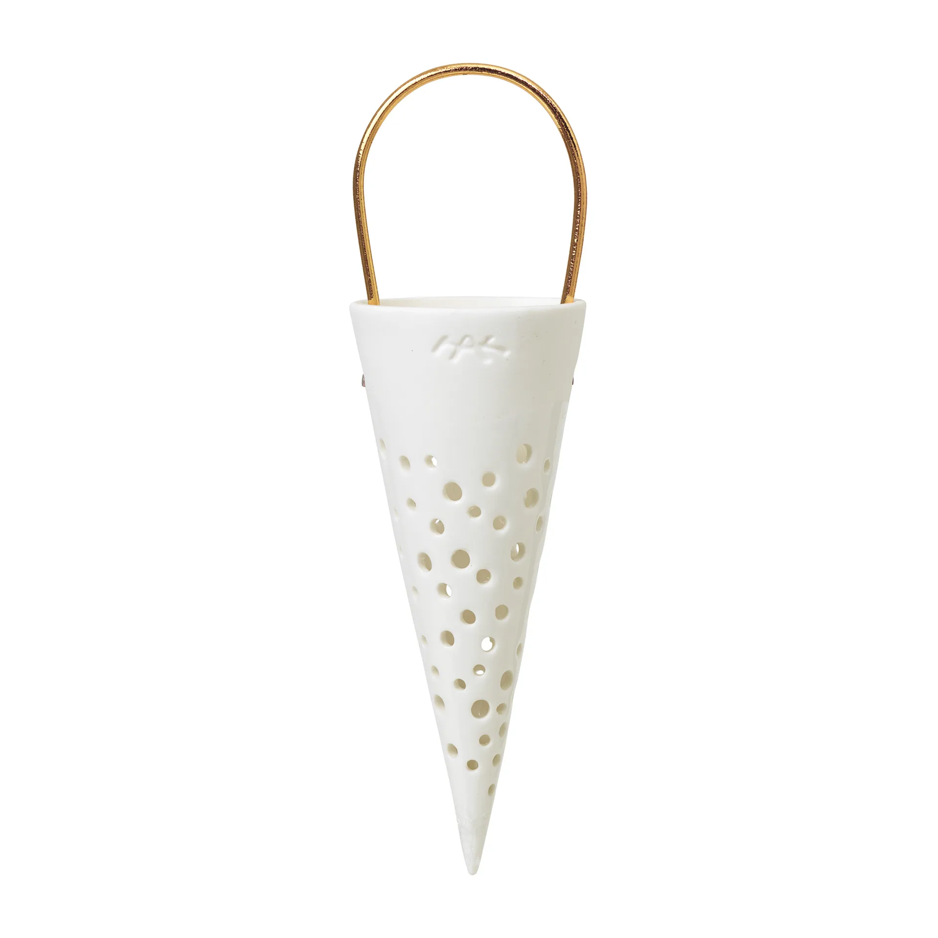 Colgante de navidad Nobili cono de navidad 18 cm, blanco Kähler