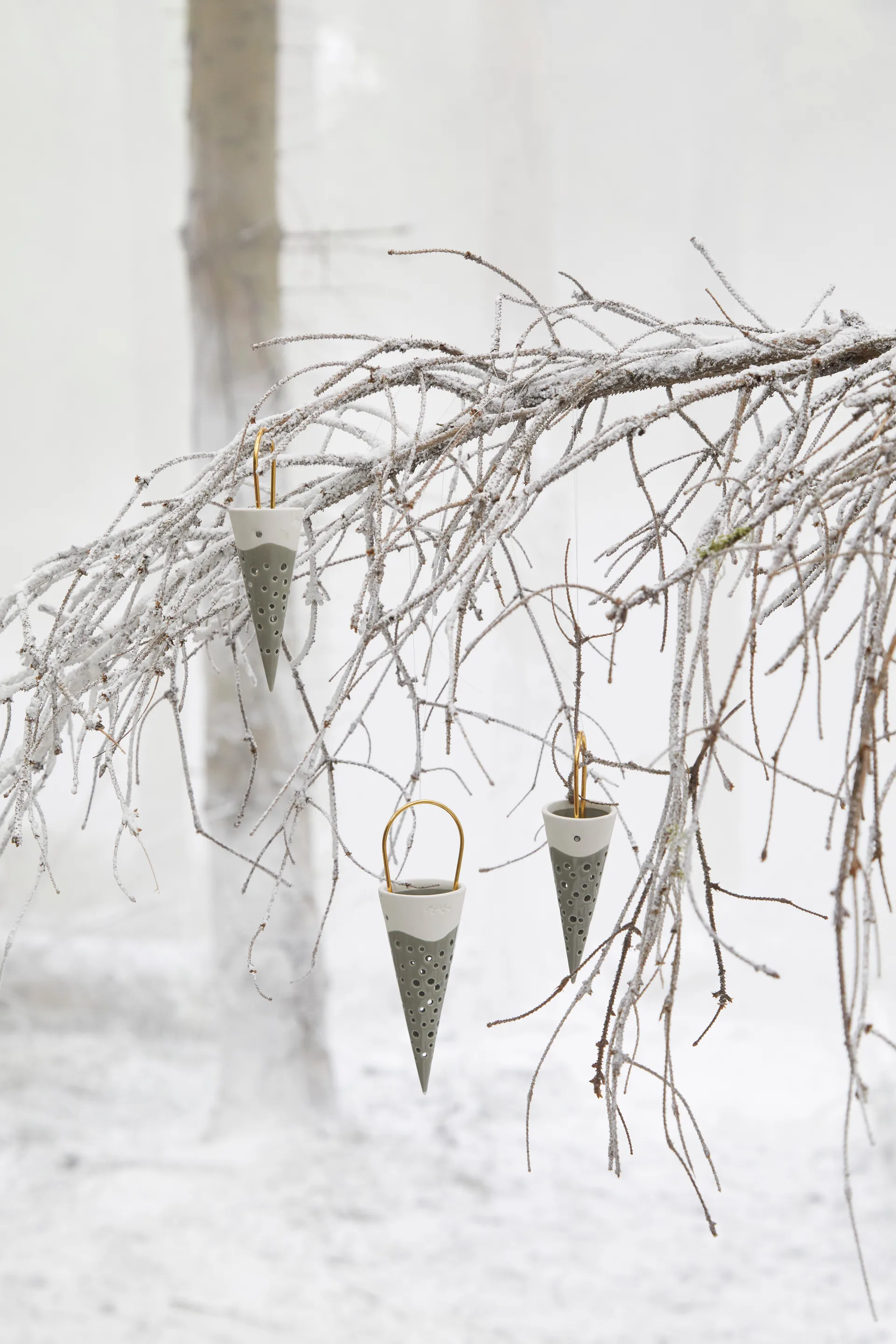 Colgante de navidad Nobili cono de navidad 18 cm, verde Kähler