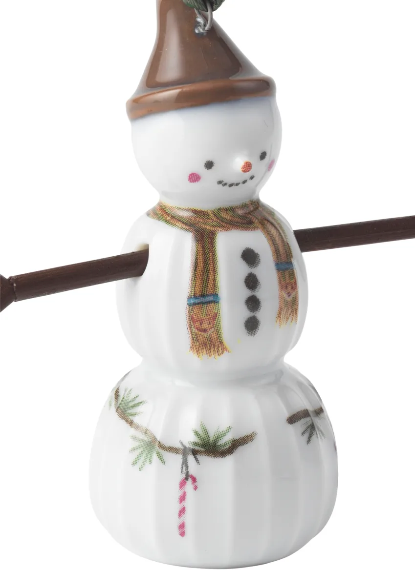Colgante Hammershøi Christmas niño de nieve, Blanco Kähler