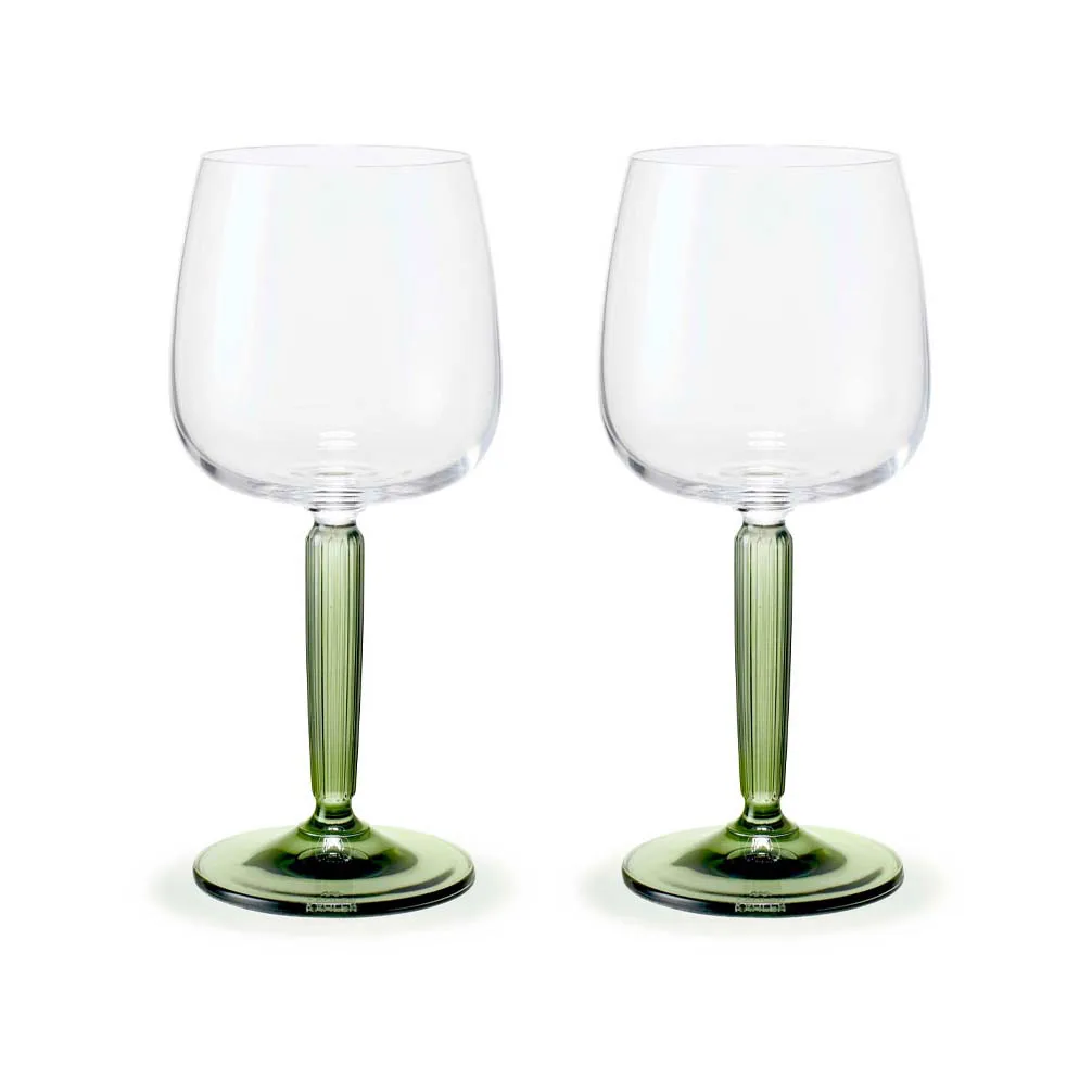 Copa de vino blanco Hammershøi 35 cl 2-pack, Transparente-verde Kähler