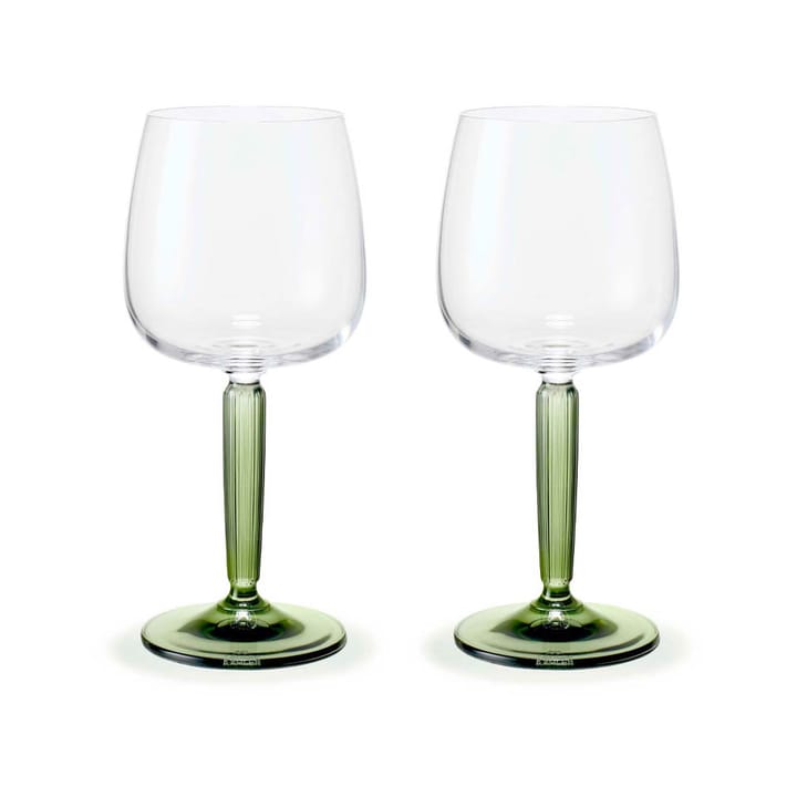 Copa de vino blanco Hammershøi 35 cl 2-pack - Transparente-verde - Kähler