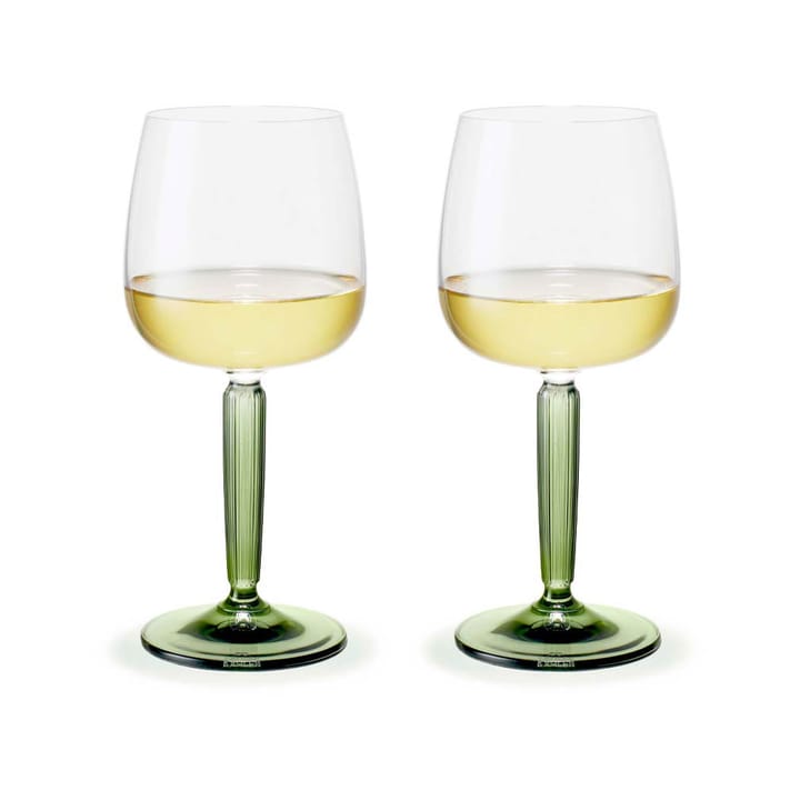 Copa de vino blanco Hammershøi 35 cl 2-pack, Transparente-verde Kähler