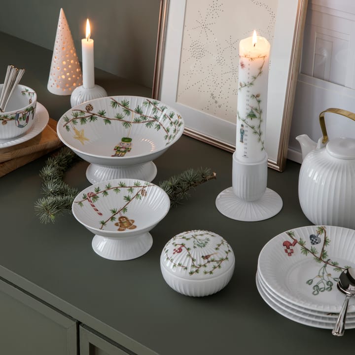 Cuenco de navidad con pie Hammershøi Ø16 cm, blanco Kähler