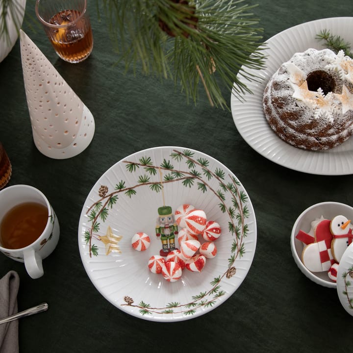 Cuenco de navidad con pie Hammershøi Ø23 cm, blanco Kähler