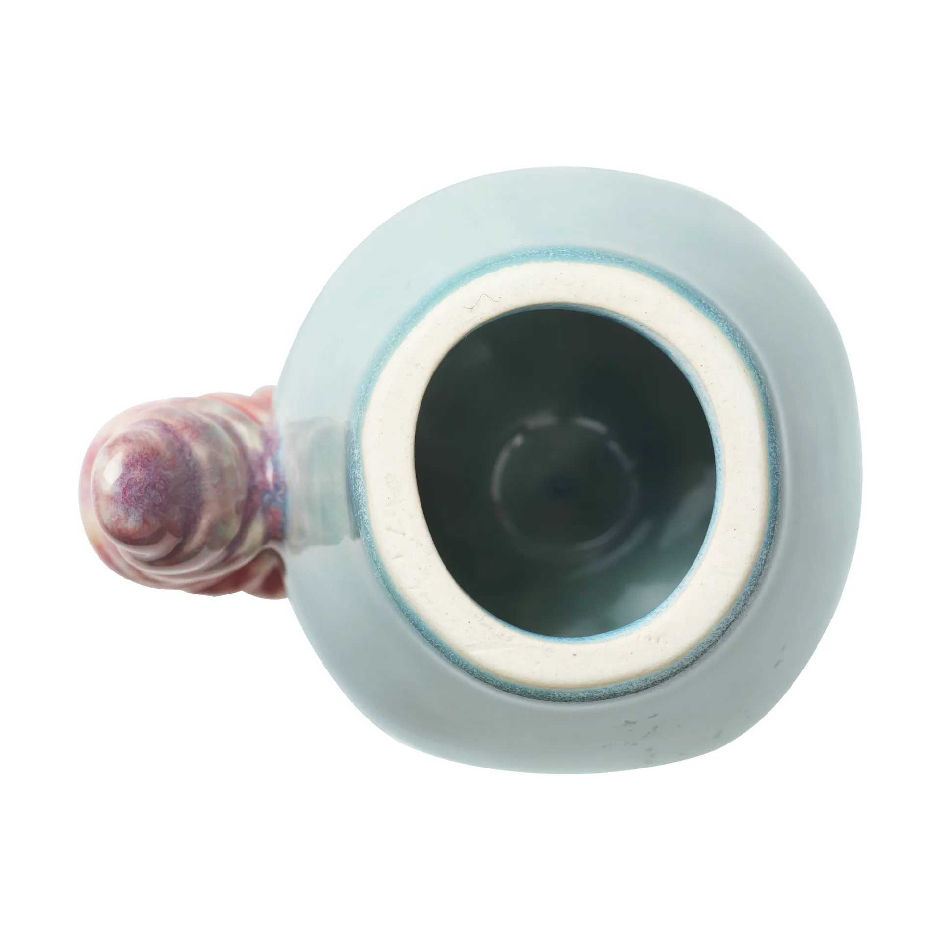 Decoración Poppery manzana con oruga, Menta-rosa Kähler