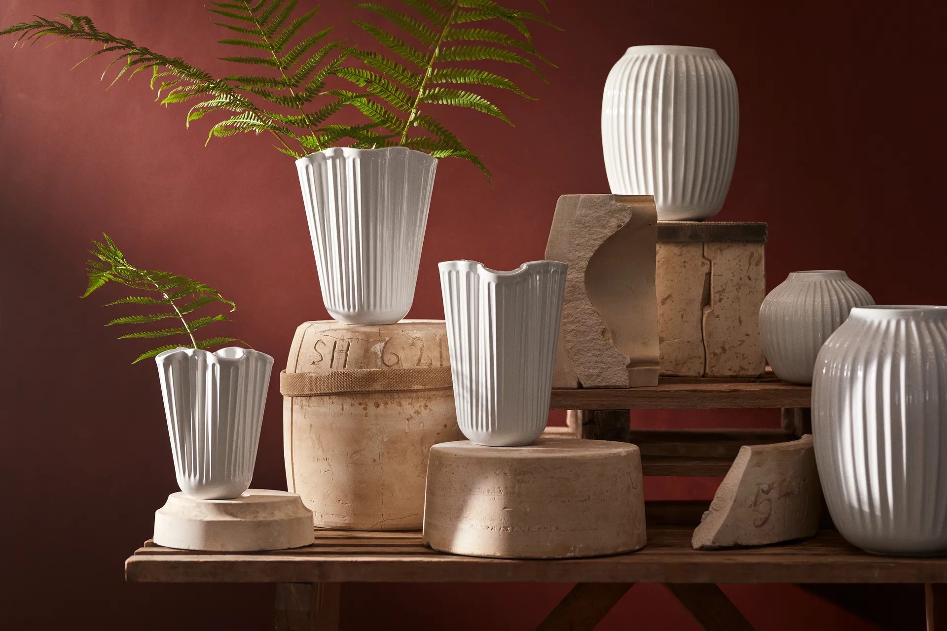 Florero Hammershøi mediano, blanco Kähler