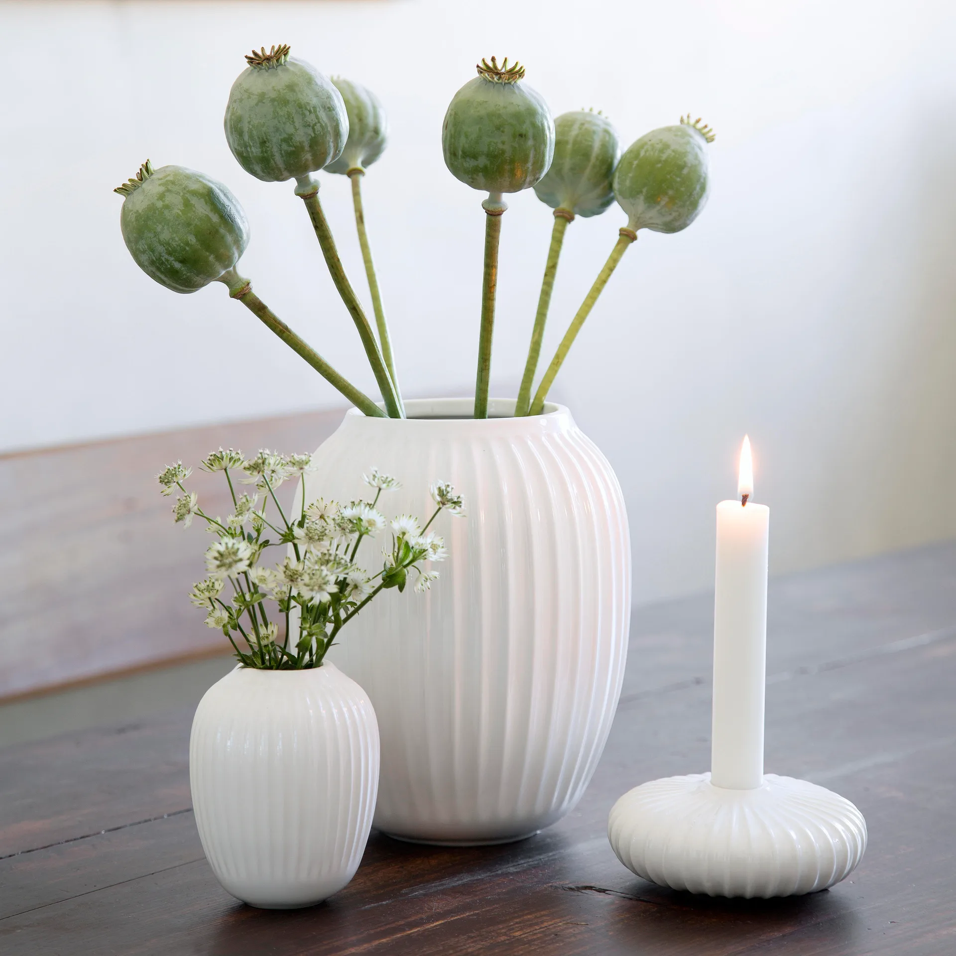 Florero Hammershøi mini, blanco Kähler