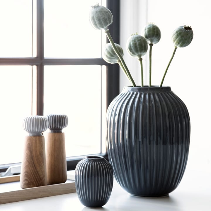 Florero Hammershøi mini, gris antracita Kähler