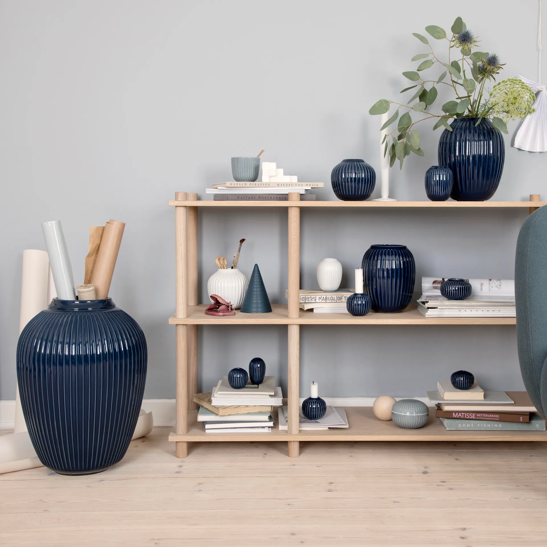 Florero Hammershøi mini, indigo Kähler