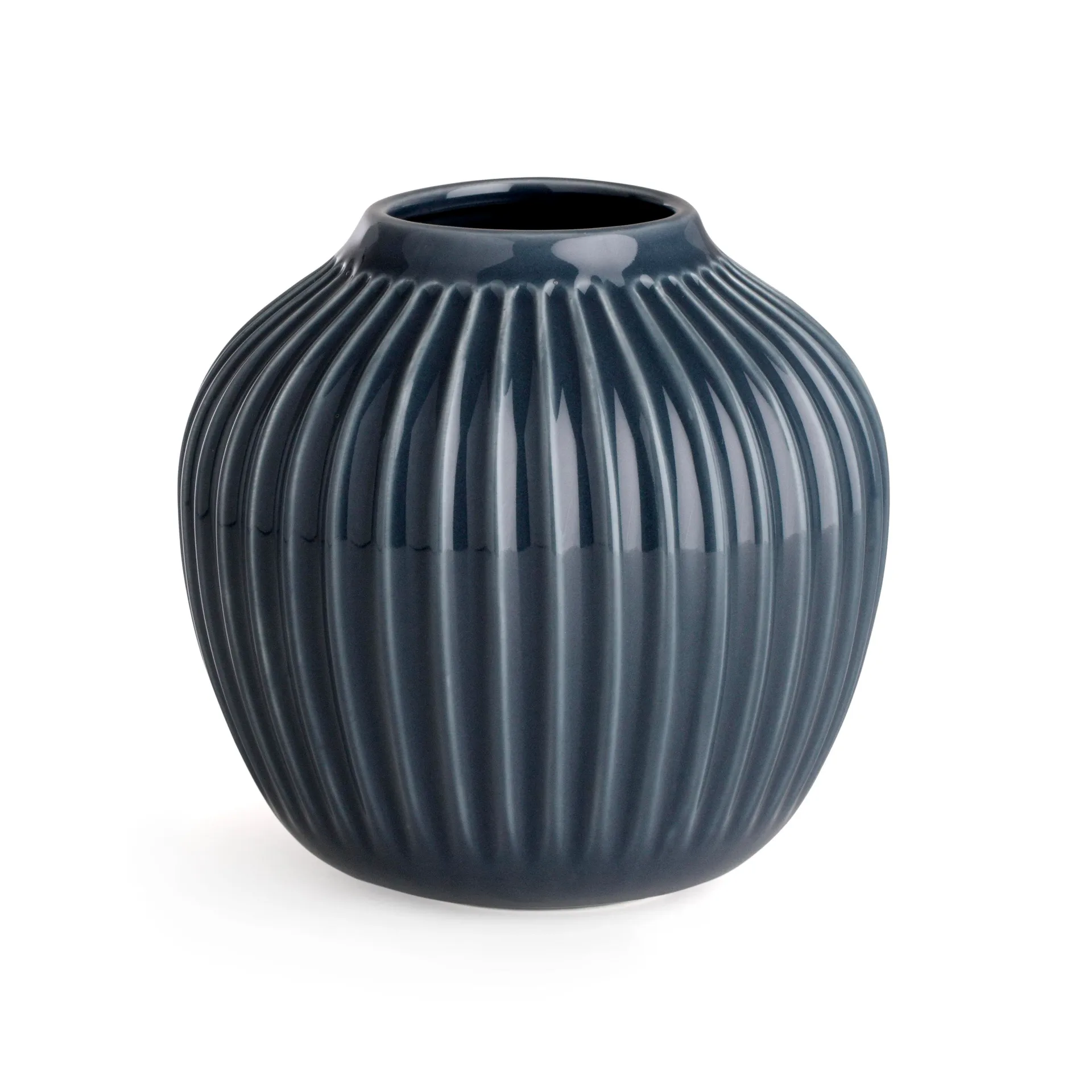 Florero Hammershøi pequeño, gris antracita Kähler
