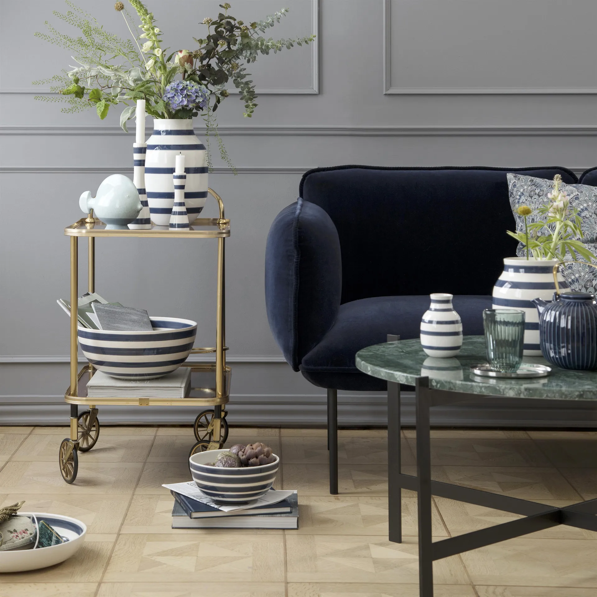 Fuente Omaggio, azul acerado Kähler