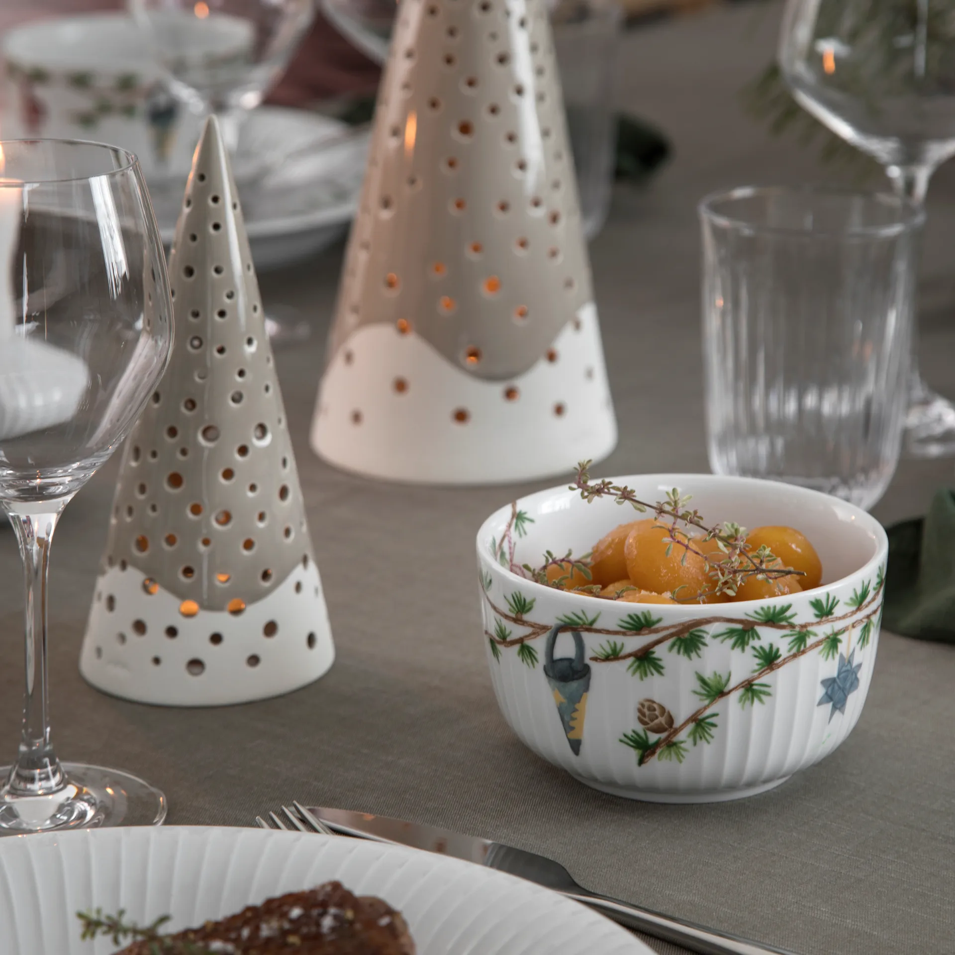 Hammershøi Cuenco de navidad Ø12 cm, blanco Kähler