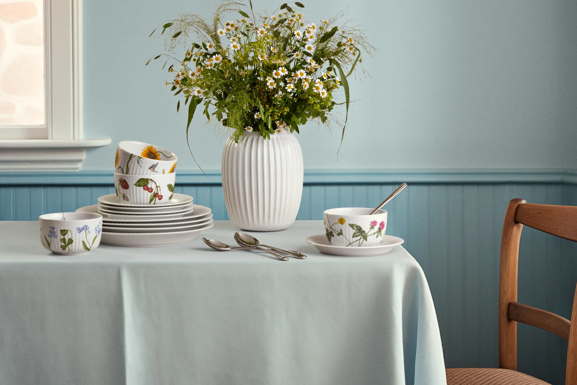 Jarrón Hammershøi, Blanco, mediano 21 cm Kähler