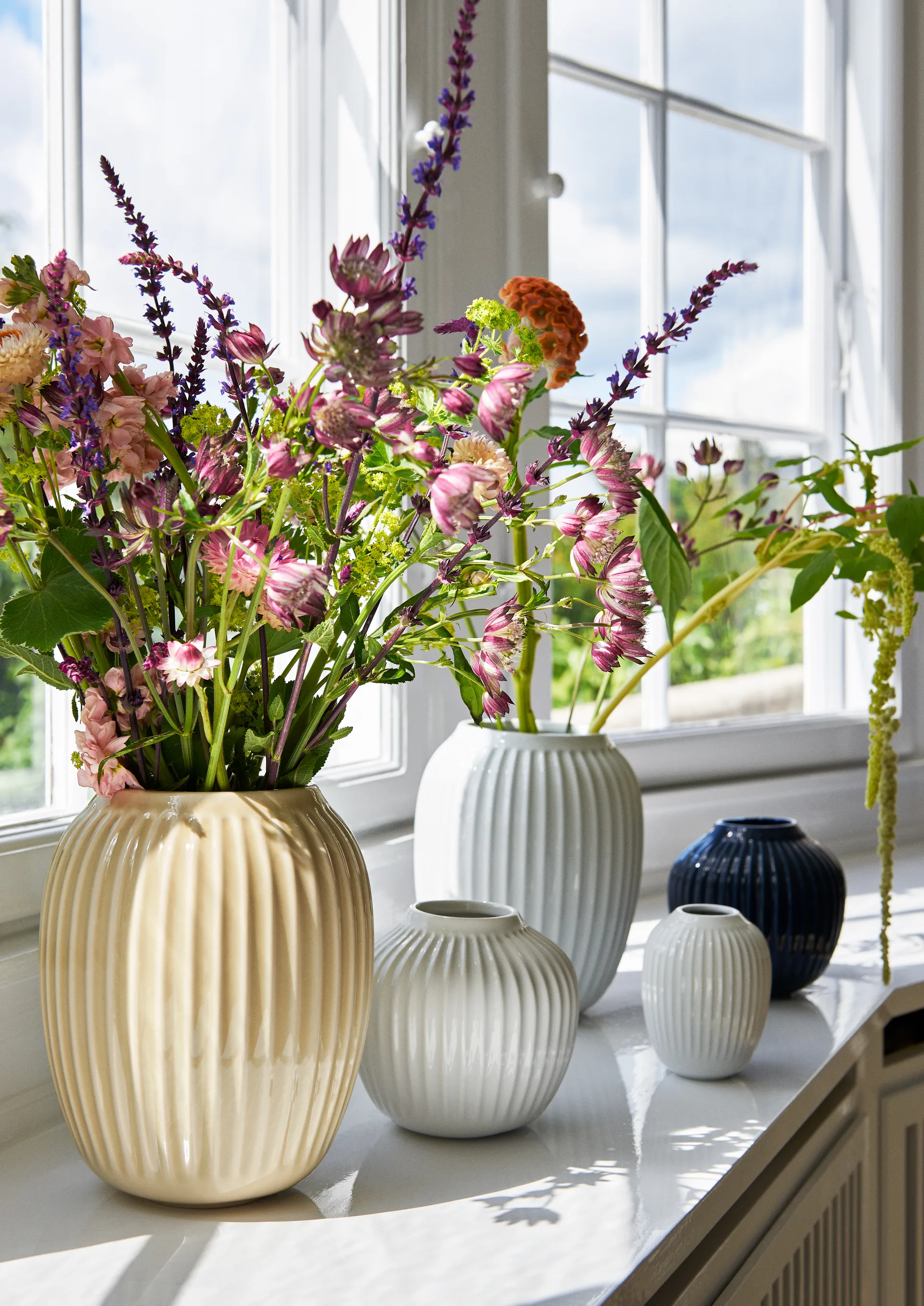 Jarrón Hammershøi, Blanco, mediano 21 cm Kähler