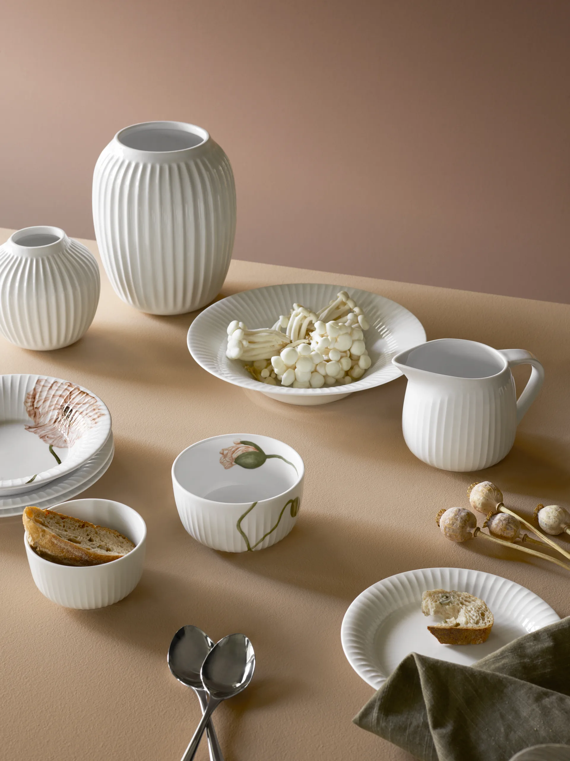 Jarrón Hammershøi, Blanco, mediano 21 cm Kähler